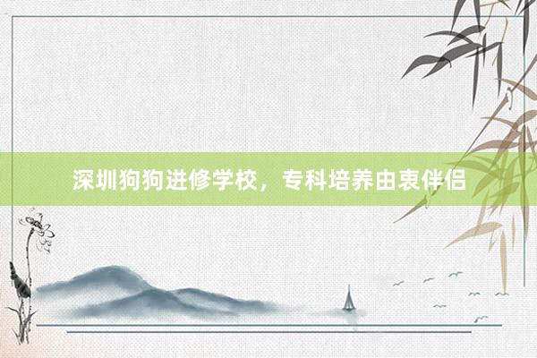 深圳狗狗进修学校，专科培养由衷伴侣